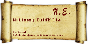 Nyilassy Eulália névjegykártya